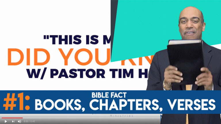 Fact #1: Books, Chapters, Verses