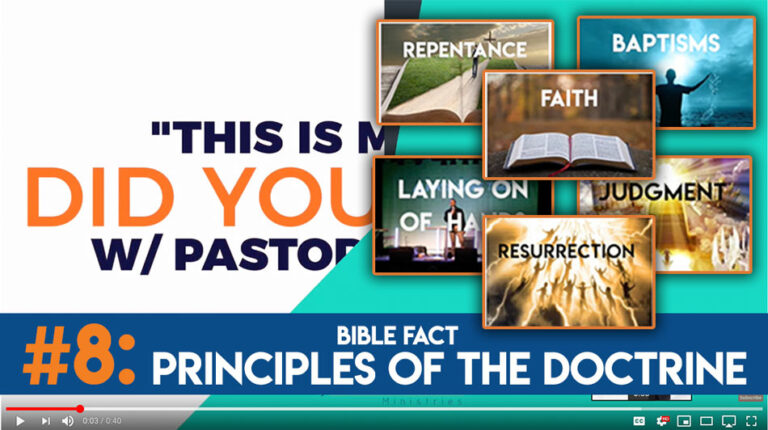 Fact #8: Principles of the Doctrine