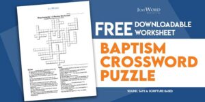 Baptism Crossword Puzzle