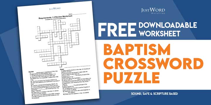 Baptism Crossword Puzzle
