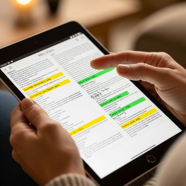 img of a bible on a tablet