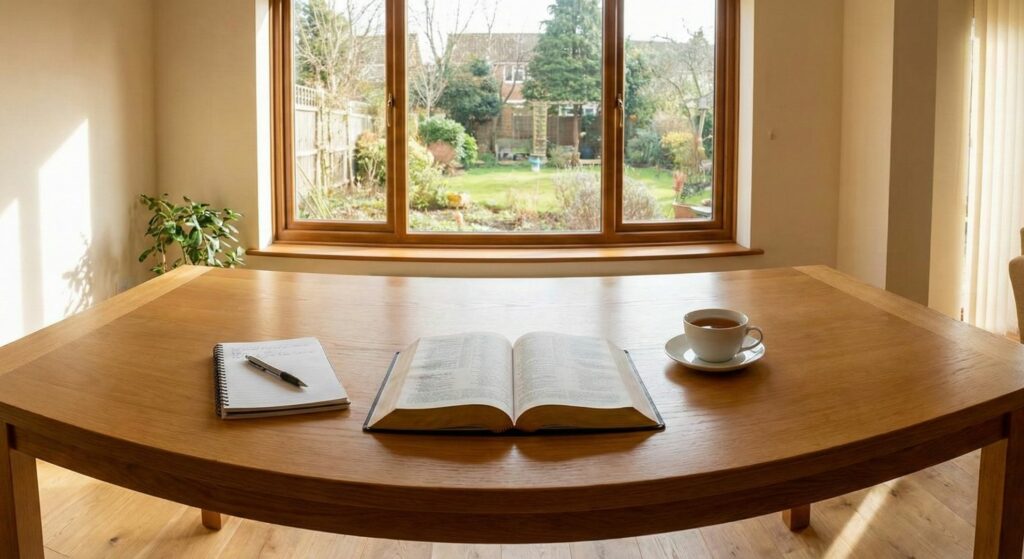 Bible on table
