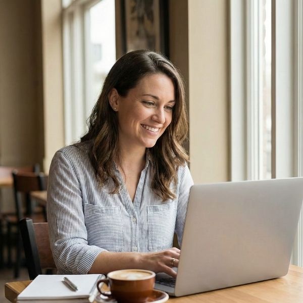 Person on a laptop