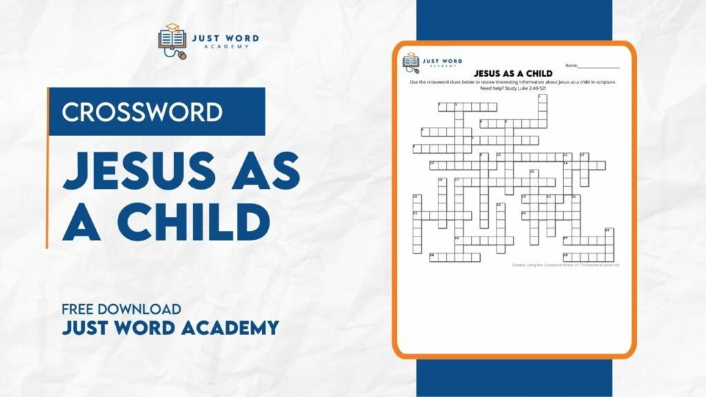 Jesus As A Child Crossword