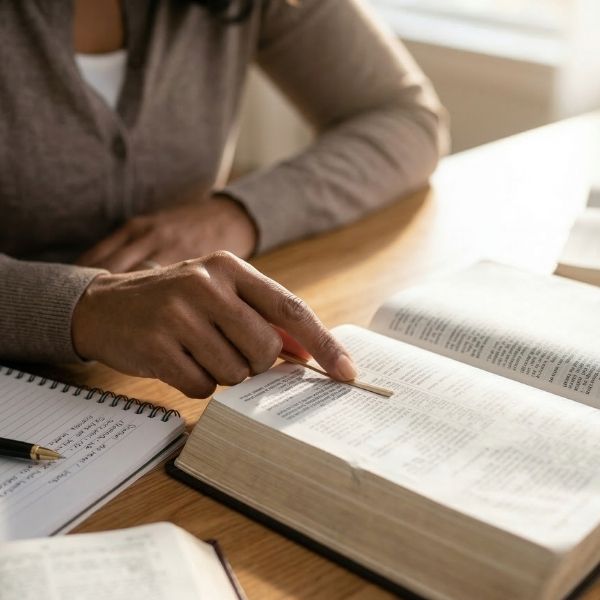 person reading the Bible