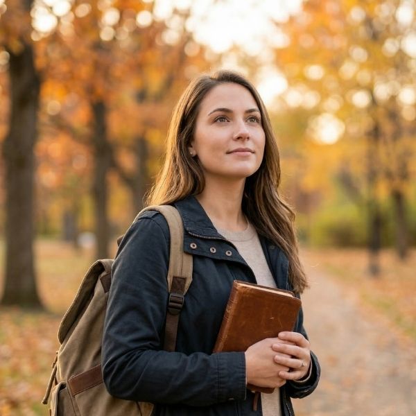 person with a Bible