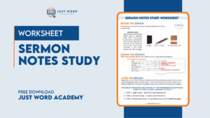 Sermon Notes Study Worksheet
